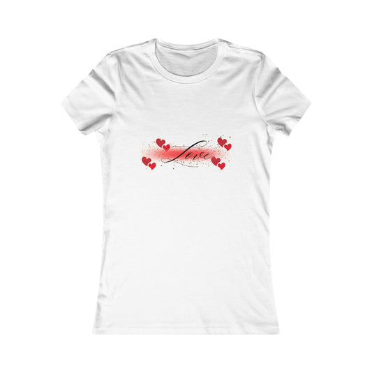 Romantic Love Heart Women's Tee - Perfect for Valentine's Day and Casual Wear