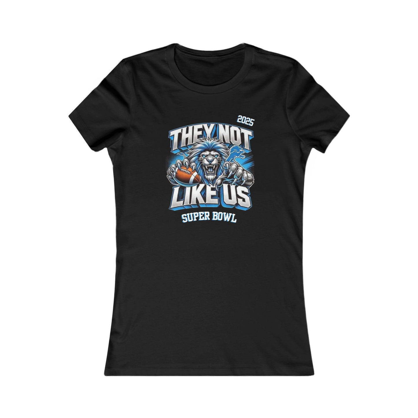 Detroit Lions Super Bowl 2025 Women's Favorite Tee - Fierce Football Spirit Shirt