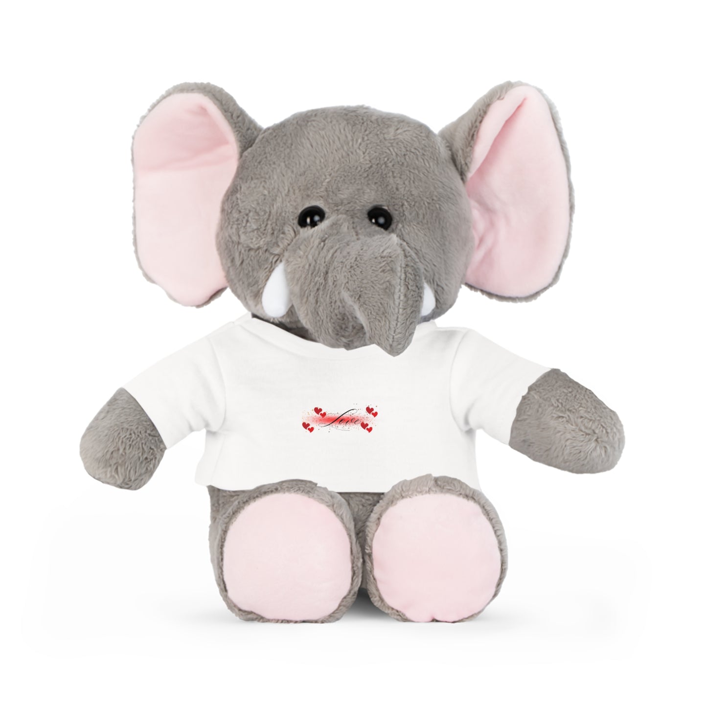 Romantic Love: Plush Elephant Toy with Customizable T-Shirt - Perfect Gift for Kids and Celebrations