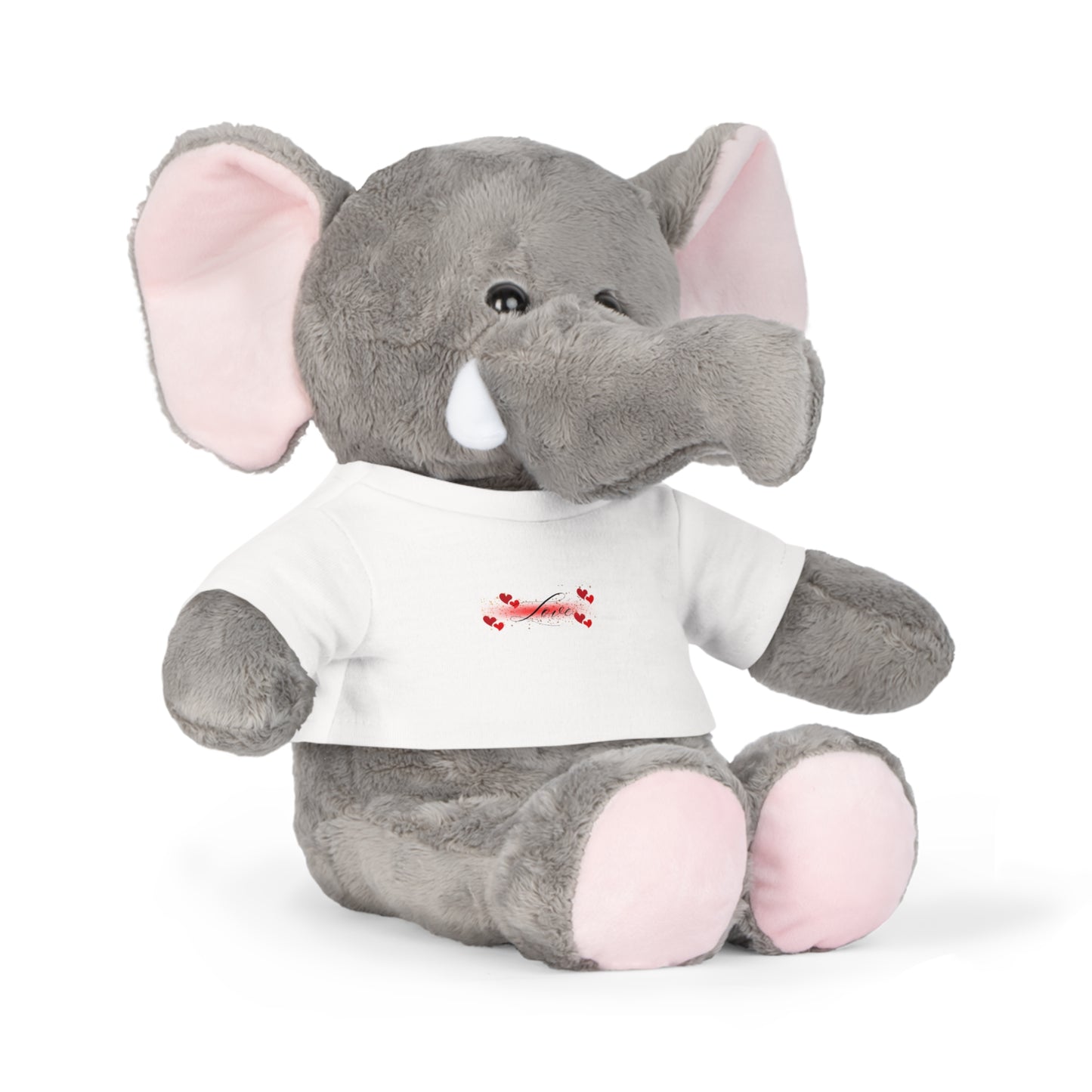 Romantic Love: Plush Elephant Toy with Customizable T-Shirt - Perfect Gift for Kids and Celebrations